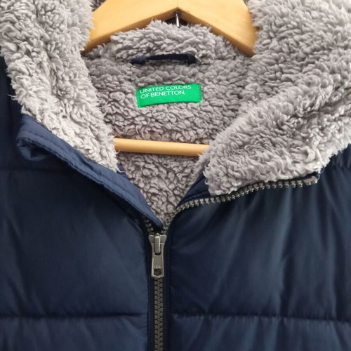 Benetton Kids' Blue Hooded Jacket 2XL Used, Age 11-12