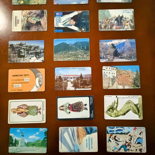 Phone cards used, pack of 18, 1993-1999