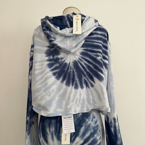 Ocean Drive tie-dye sweatshirt set new, white and blue, size S