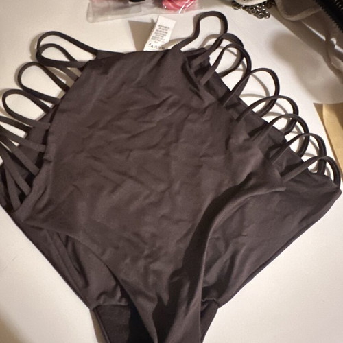 SugarFree brown swimsuit like new with cutouts, size S