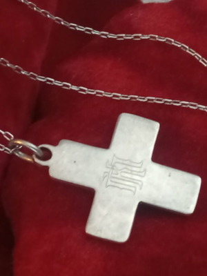 Kessaris 925 cross necklace with monogram