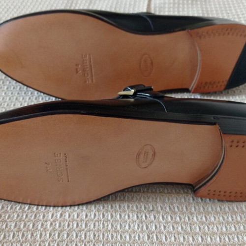Bally leather handmade shoes size 45.5 new, black