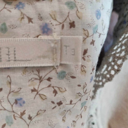 Vintage French long women's leather vest with lace and belt used