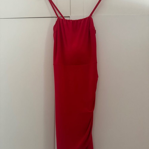 Short red dress with straps new