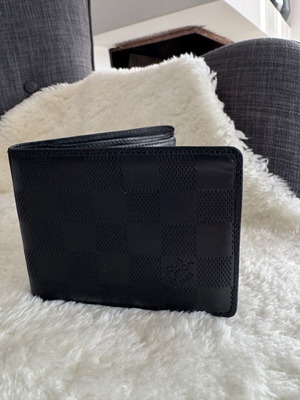 Louis Vuitton Damier Infini Black Leather Wallet Used