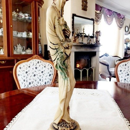 Vintage 1960 statue, handmade, 47 cm, Italian