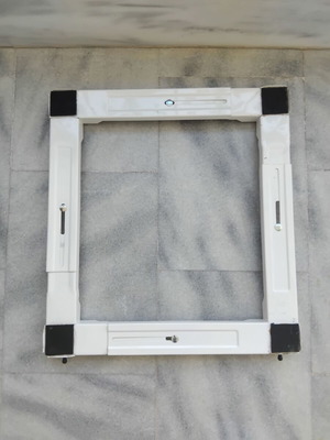 Adjustable washing machine dryer base stainless steel with wheels like new