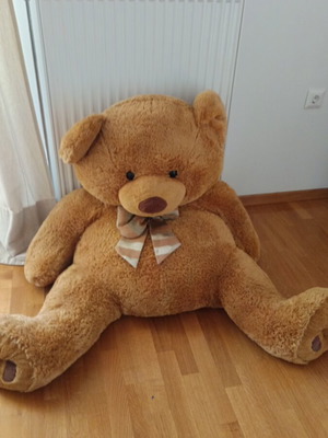 Giant plush teddy bear like new, 110 cm height