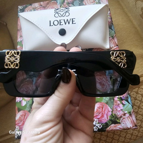 Loewe sunglasses black modern butterfly like new