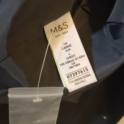 Marks & Spencer 3 piece suit regular fit dark blue new