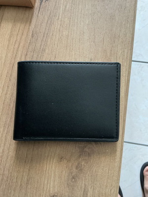 Leather wallet unused, black