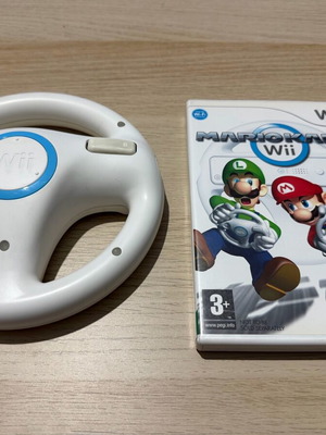 Mario Kart Wii παιχνίδι με γνήσιο τιμόνι Nintendo σαν καινούργιο