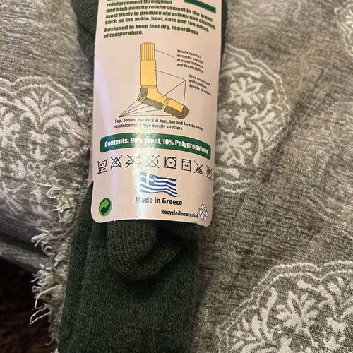 A Deep wool thermal high socks new, green