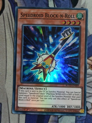 Speedroid Block-n-Roll κάρτα Yu-Gi-Oh! Super Rare με εφέ