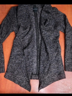 Women's cardigan-jacket used, white and gray, size L