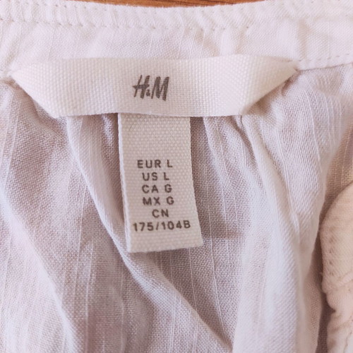 H&M white airy blouse, size L