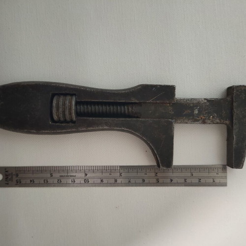 Adjustable Vintage Wrench and Folding Wooden Ruler used