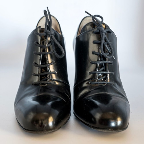 Fratelli Rossetti shoes used, black patent leather, heels size 37