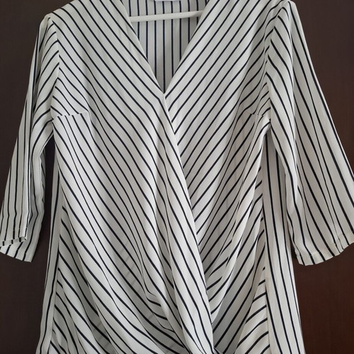 Busem top striped, size S, like new, black and white
