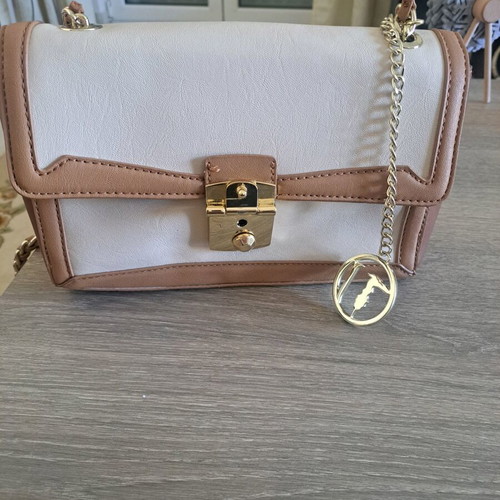 Trussardi beige shoulder bag like new