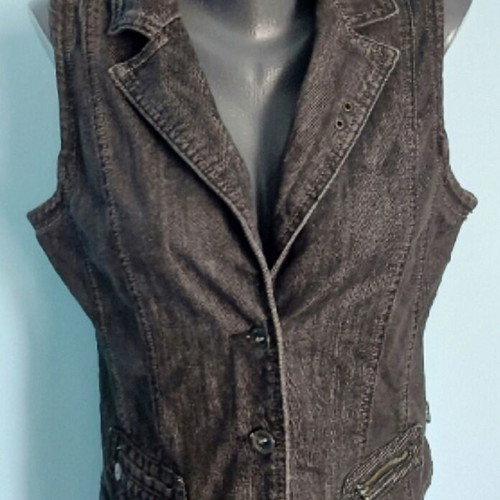 Cecil women's denim vest like new, size L-XXL, black