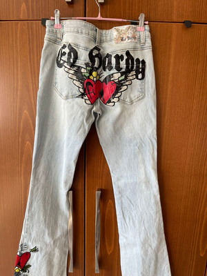 Ed Hardy Jeans new, blue straight denim trousers for women