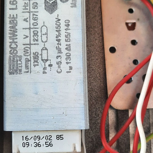 Linear ceiling lights used, set of 3, Kalflex with Schwabe ballast