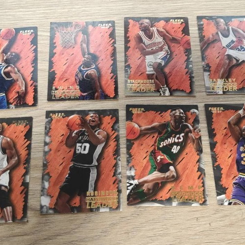 NBA Hardwood Leader Fleer 96-97 collectible card lot, 21 different