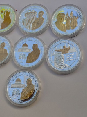 Set of 7 large commemorative medals Germany, 2009, Pope Benedict XVI