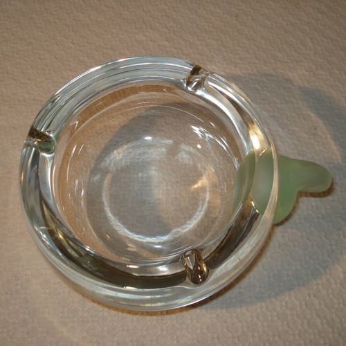 Crystal ashtray used 15cm x 13cm x 6cm, 1100g