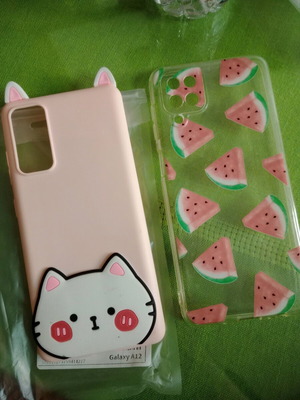 Galaxy A12 phone cases like new, pack of 2