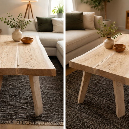 Coffee table made of solid pine wood like new