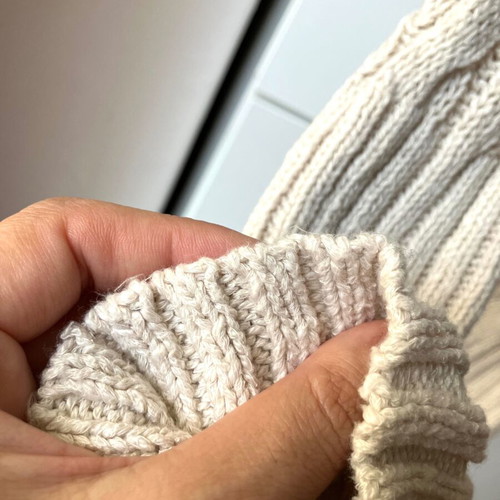 Massimo Dutti knitted sweater size M like new, beige, cotton linen