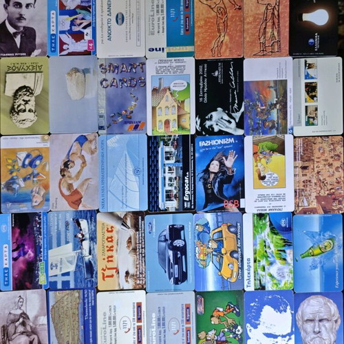 Phone cards used, pack of 50 different, print run 60000 and below