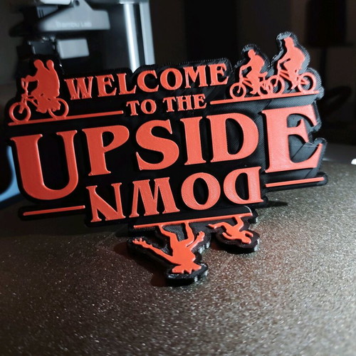 Stranger Things Welcome to the Upside Down 3D Printed Decorative Piece new