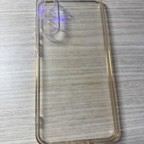Transparent case for Samsung A56 used with slight yellowing