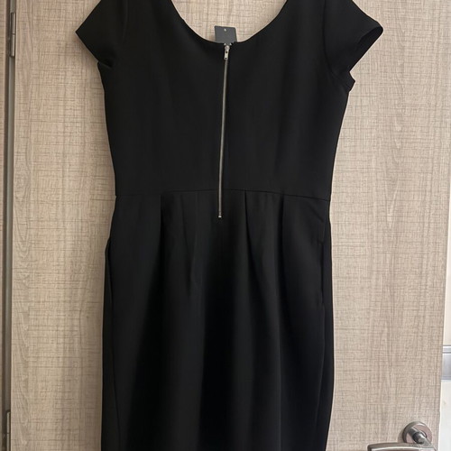Mango black dress XL new with pockets and zipper