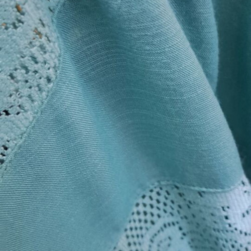 Accessorize teal green lace insert smocked tunic mini dress, size S