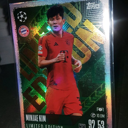 Minjae Kim Limited Edition Topps Match Attax 2025 like new