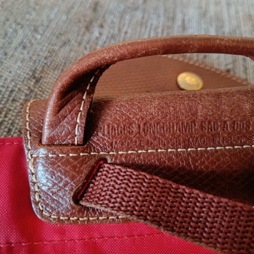 Longchamp Les Pliages Backpack like new, red