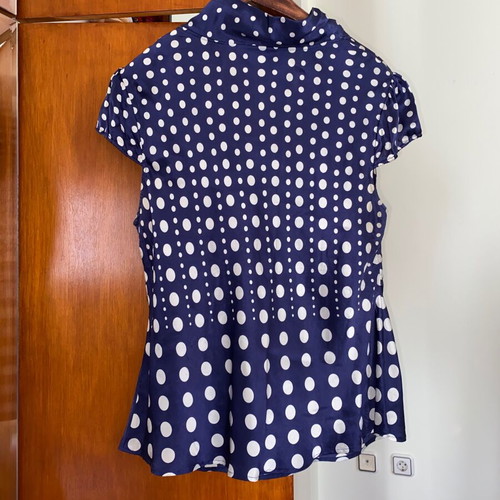 Monsoon Polka Dot Silk Top like new, plus size L