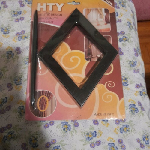 Decorative curtain rings for drapes new, pack of 2 rhombus