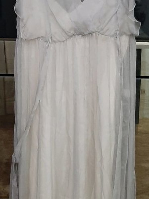 Rococo maxi μεταξωτό φόρεμα καινούργιο, μέγεθος Large, γκρι
