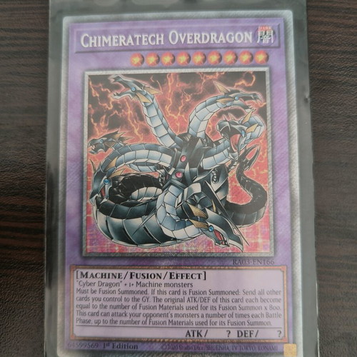 Yu-Gi-Oh Chimeratech Overdragon Platinum Secret Rare card like new