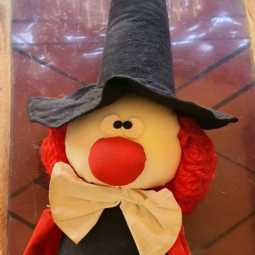 Handmade witch doll, 42 cm tall