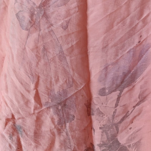Silk viscose blouse used, pink, free size up to XL
