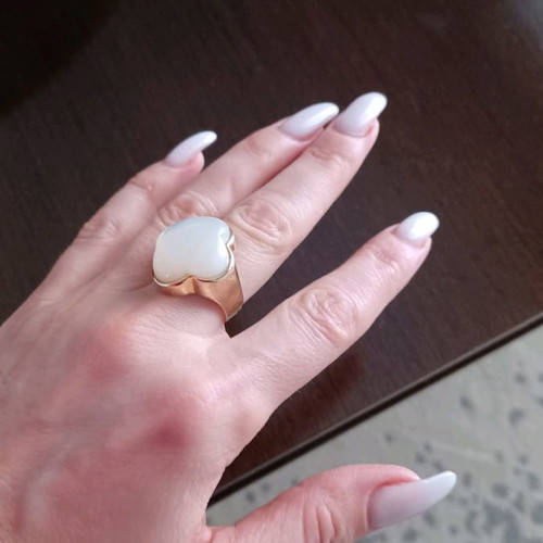 Loisir silver gold-plated ring unused, size 51-52