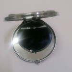 Double compact mirror new with magnifying side