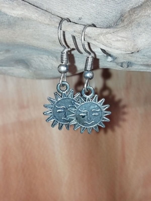 Bronze sun earrings new