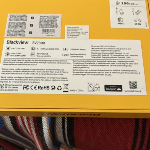 Blackview BV7300 καινούργιο με μπαταρία 15000mAh, 256GB, Dual SIM
